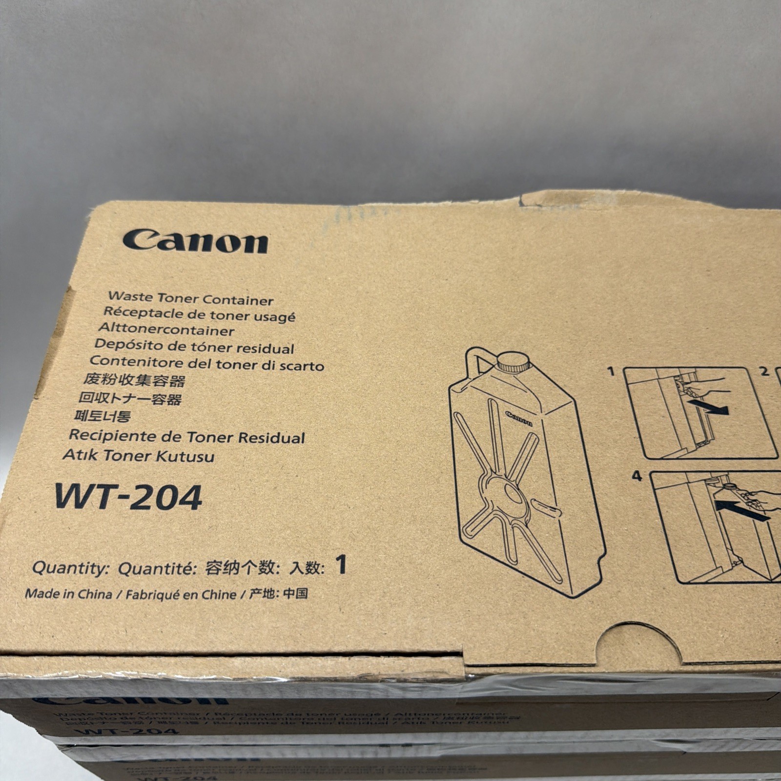 3 Genuine Canon iR ADVANCE C7055 C7065 C7260 Waste Toner Container WT-204, WT204
