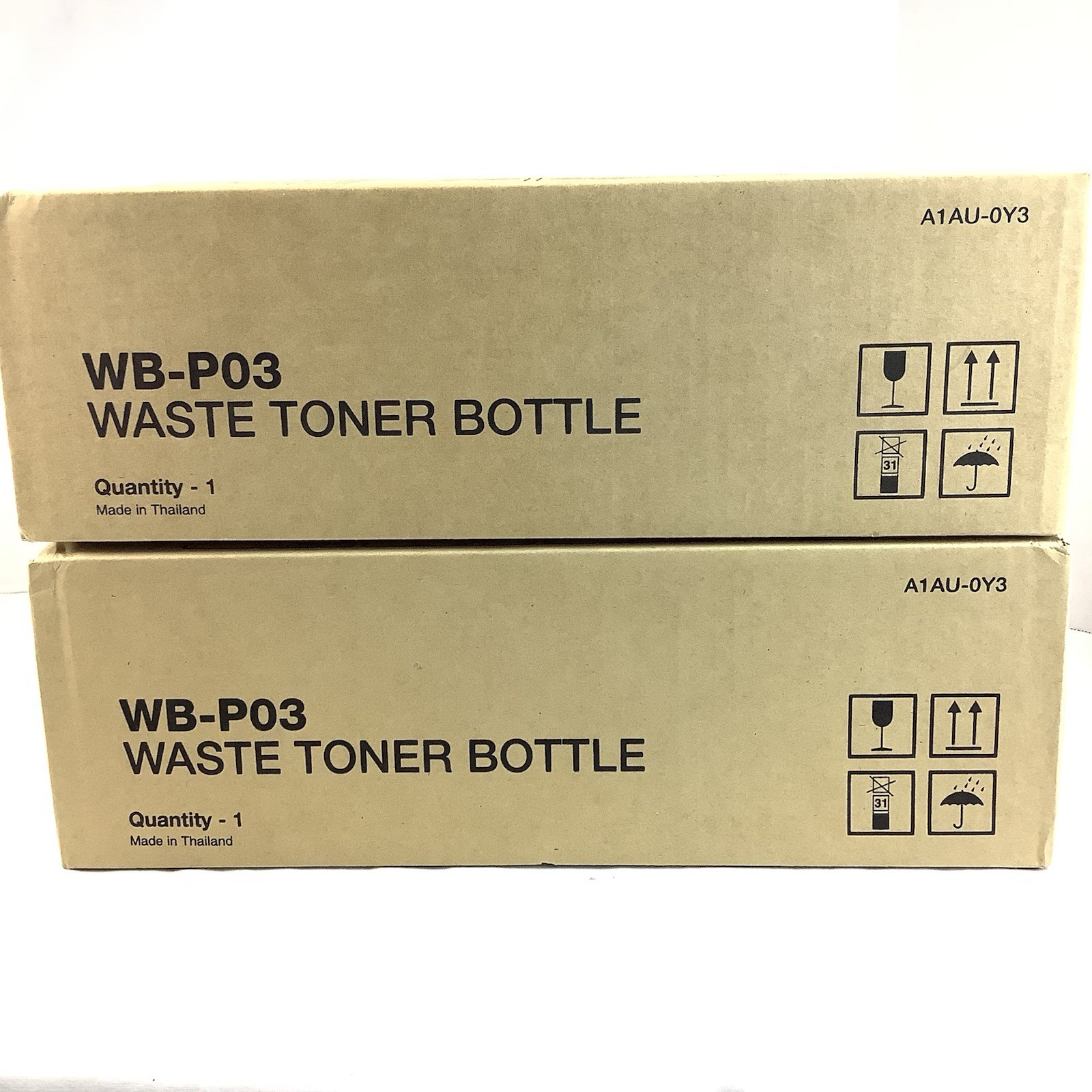Konica Minolta Waste Toner Bottles WB-P03 Lot Of 2 A1AU-0Y3 Waste Container New