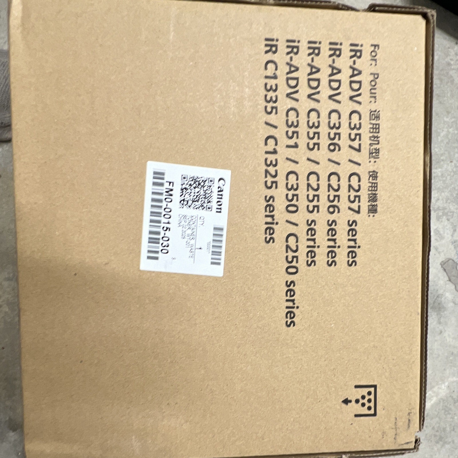 Canon WT-201 Waste Toner Container MPN FM0-0015-030 for imageRUNNER ADVANCE