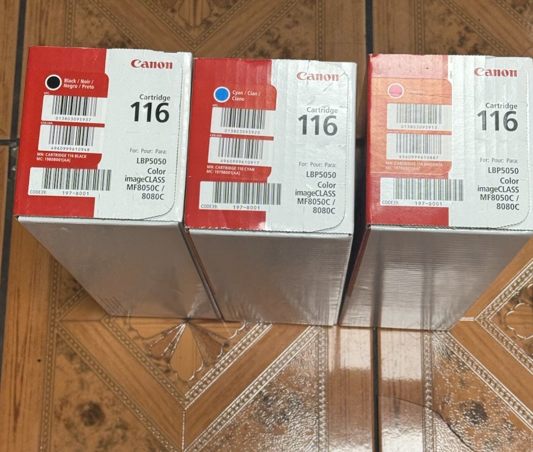 Canon 118 3 Color Set Toner Cartridge (Black,Cyan,Magenta,)