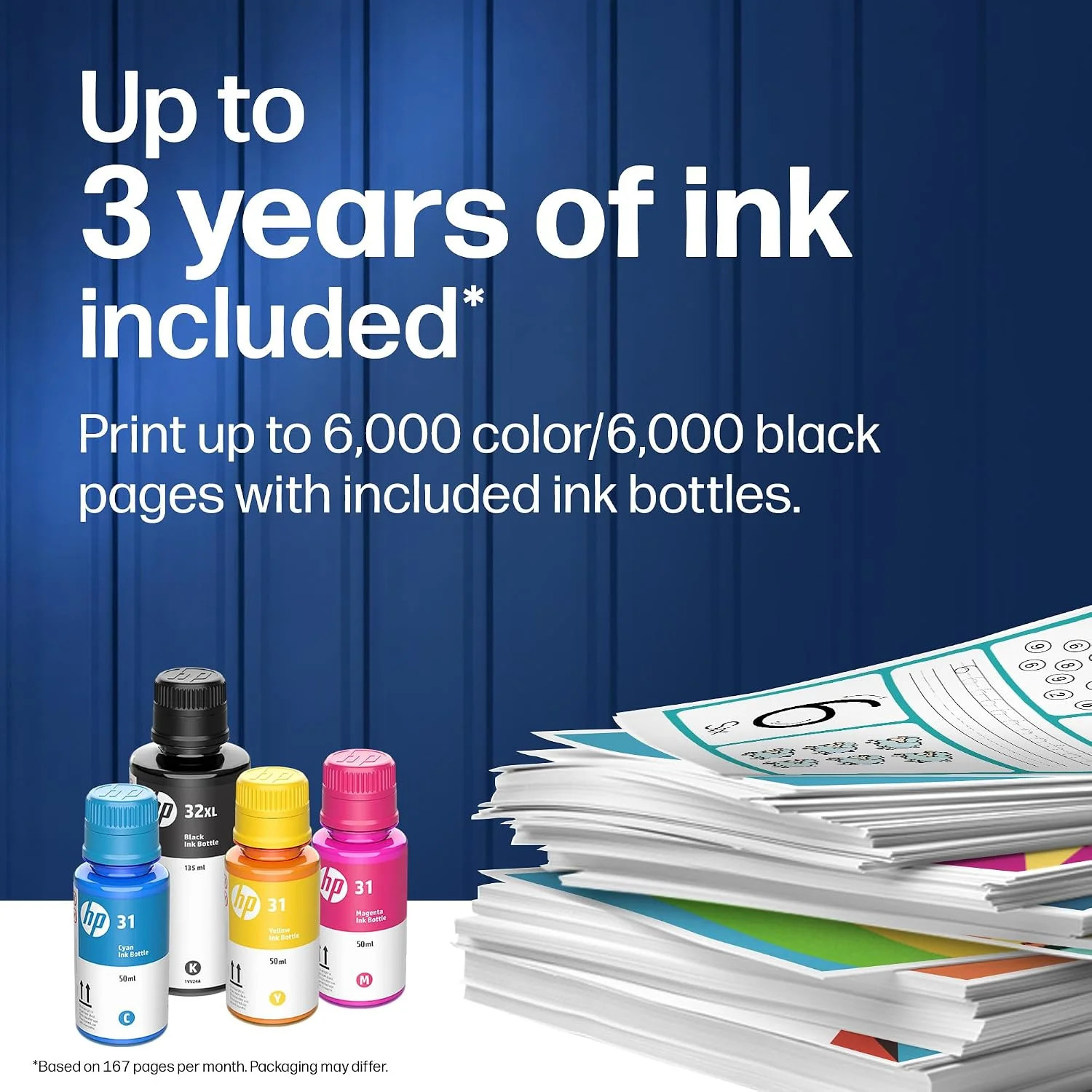 HP Smart Tank 5003 Wireless All-in-One Ink Tank Printer, Scanner, Copier with up