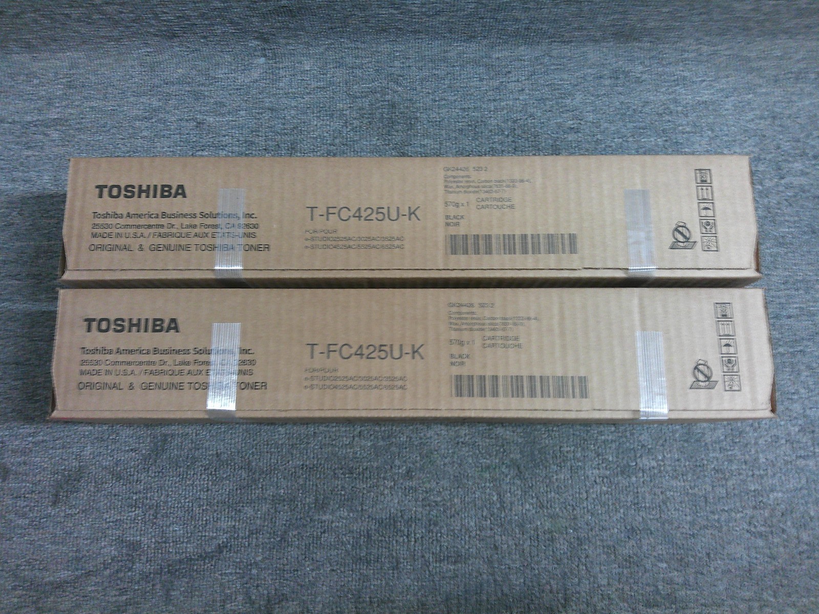 T-FC425U-K New! Genuine Toshiba (2pk) Black Toners 2525AC 3025AC 3525AC 4525AC