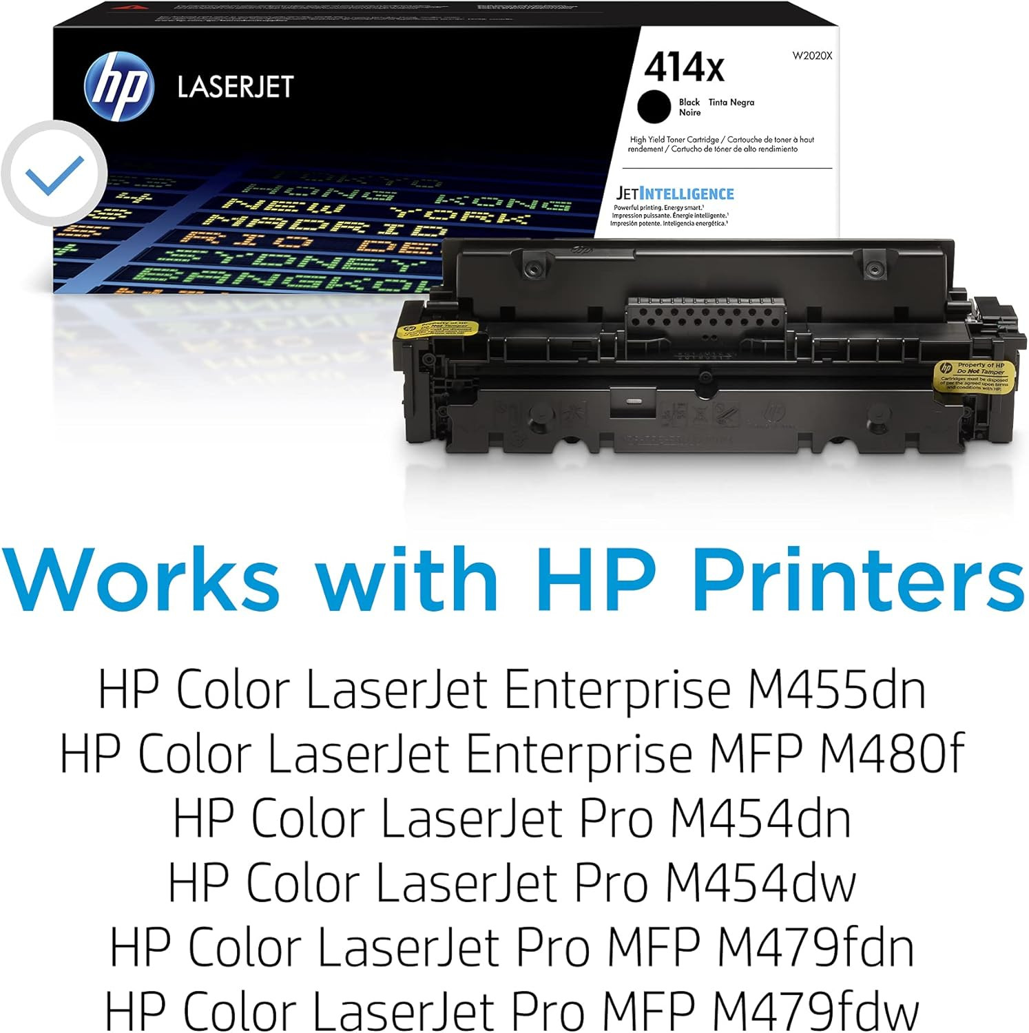 414X Black Toner Cartridge | Works with Color Laserjet Enterprise M455Dn, MFP M4
