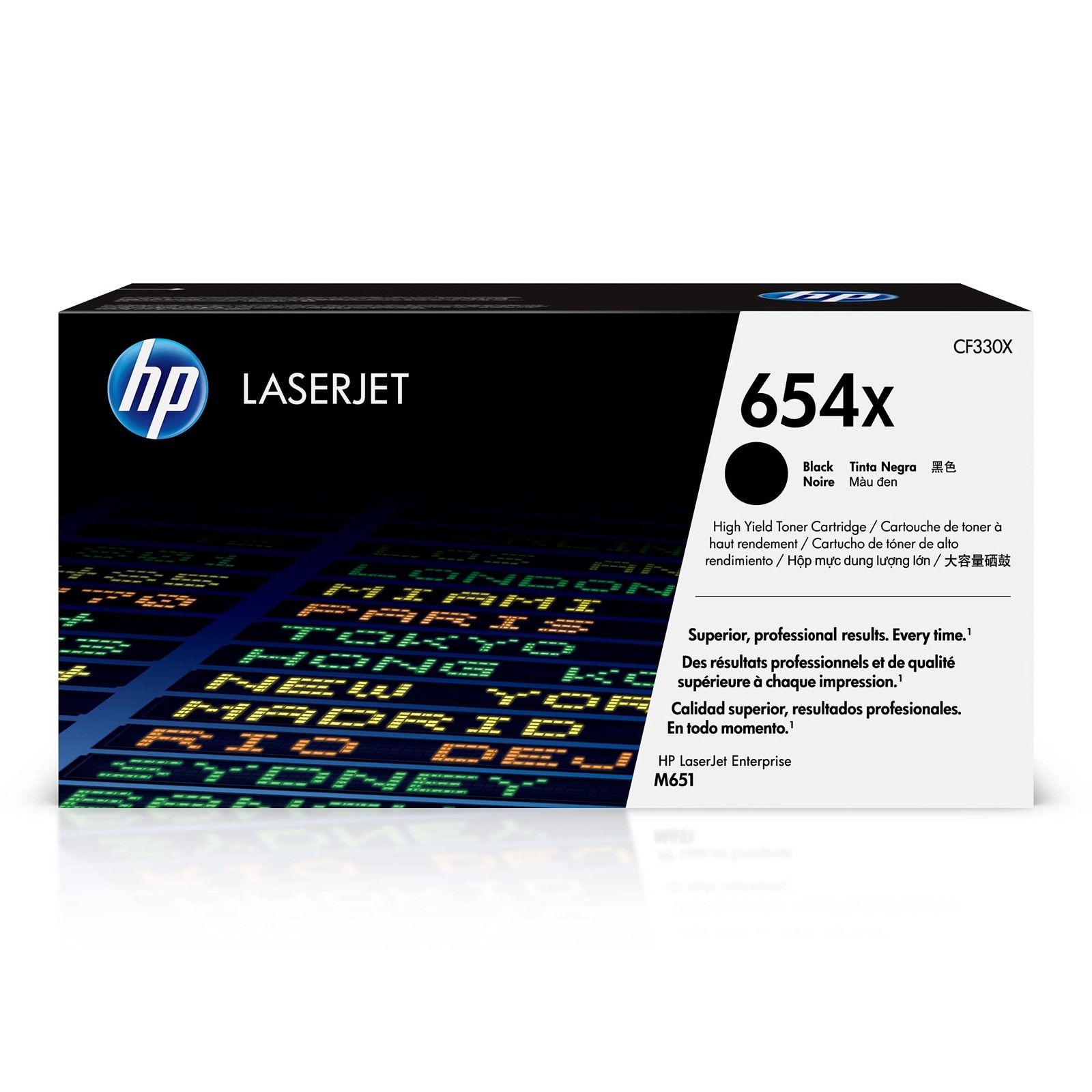HP 654X Black High-Yield Toner Cartridge | Works Color Laserjet Enterprise M651