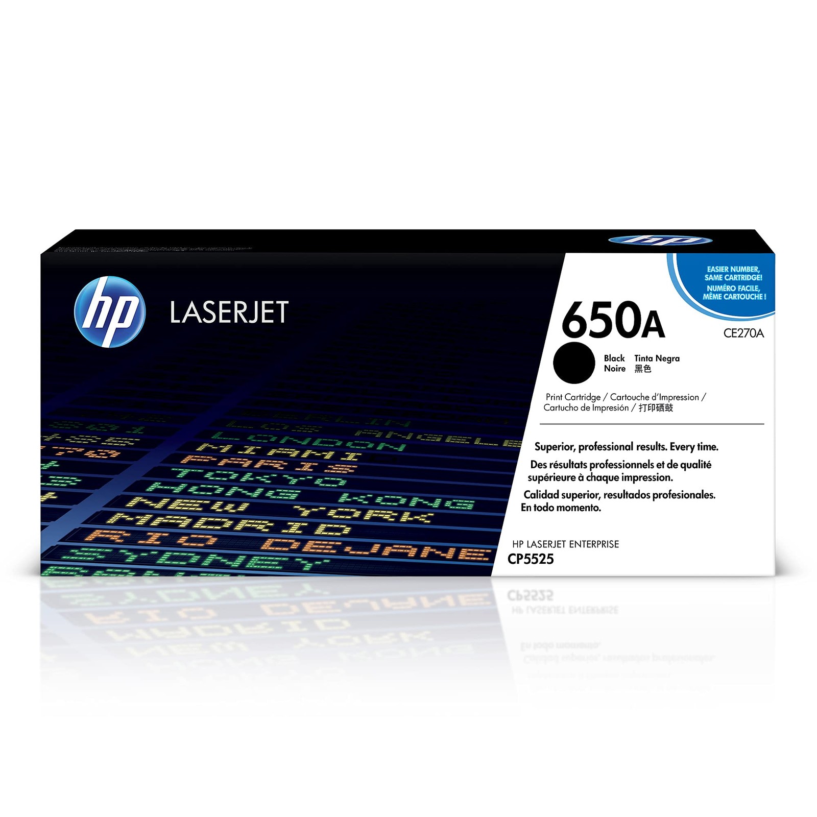 HP 650A Black Toner Cartridge | Works Color Laserjet Enterprise CP5525 Series |