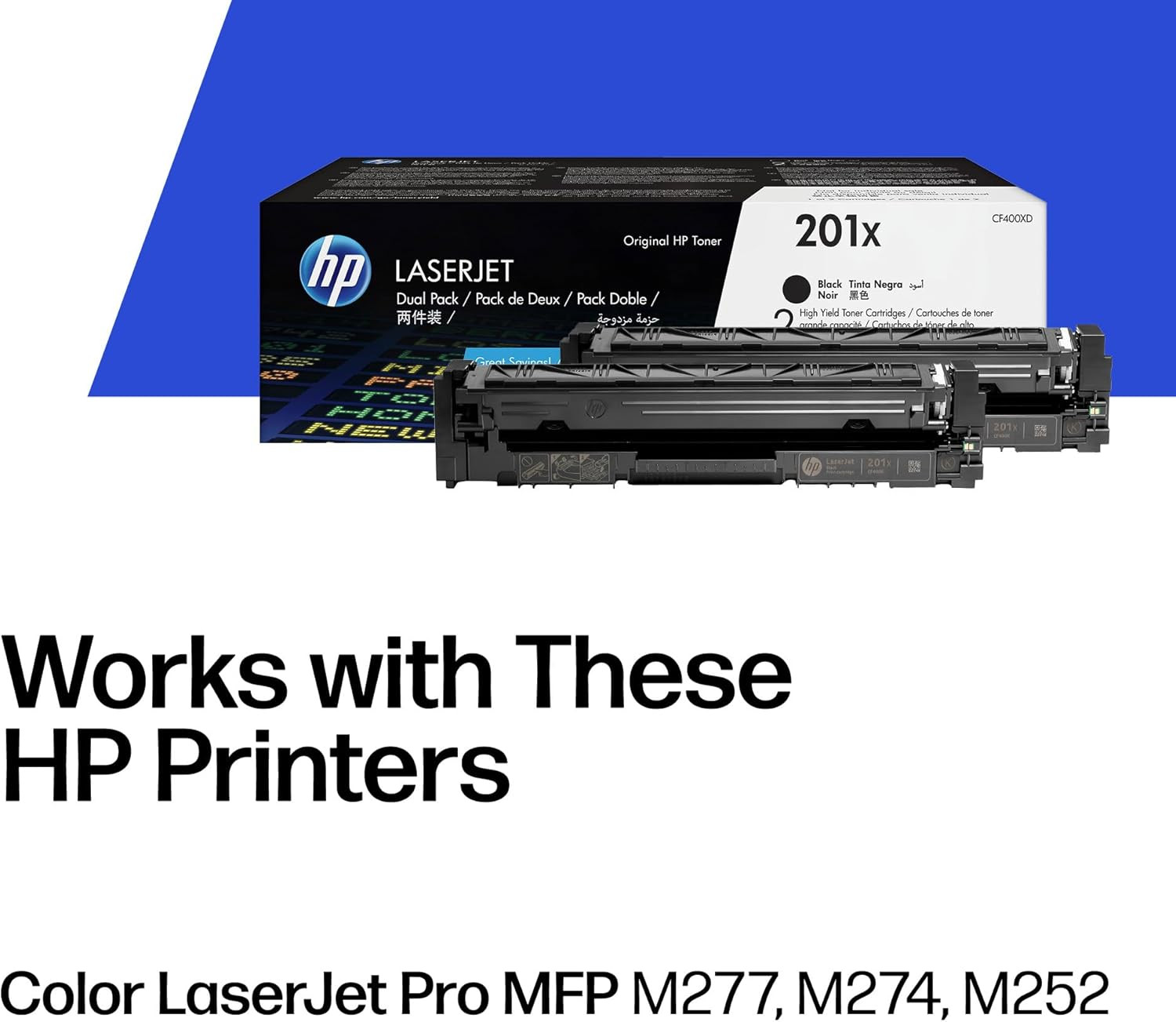 201X Black High-Yield Toner Cartridge Printers | Works with Color Laserjet Pro M