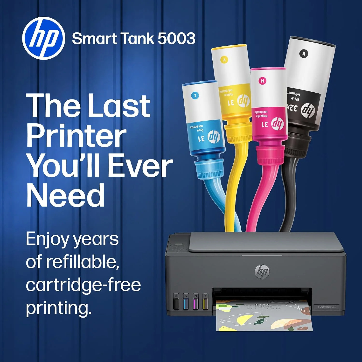HP Smart Tank 5003 Wireless All-in-One Ink Tank Printer, Scanner, Copier with up