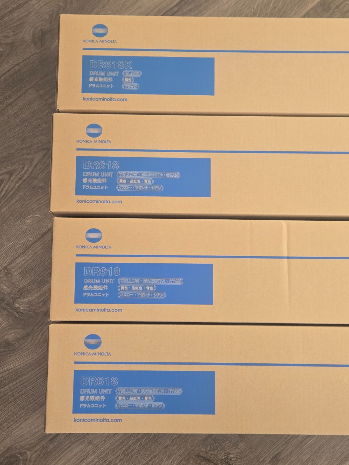 Konica Minolta Bizhub C450i, C550i, c650i DR618 OEM Drums set 3 color 1 black