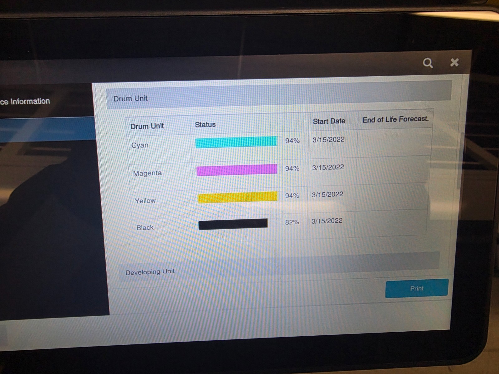 Konica Minolta C360i Color A3 MFP Printer Fax, Scan Copier 36 PPM 44K Copies