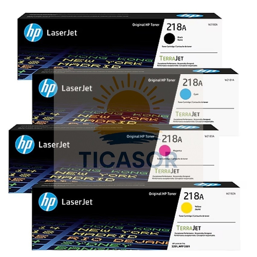 HP 218A Toner Black/Cyan/Magenta Yellow 4 Colors Set