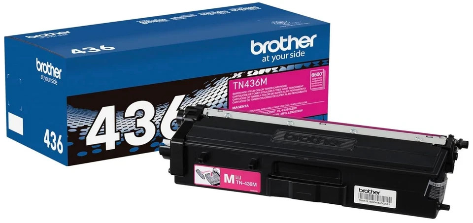 Original Brother TN436 Super High Yield Toner Cartridge Set 4-Pack (BCMY)