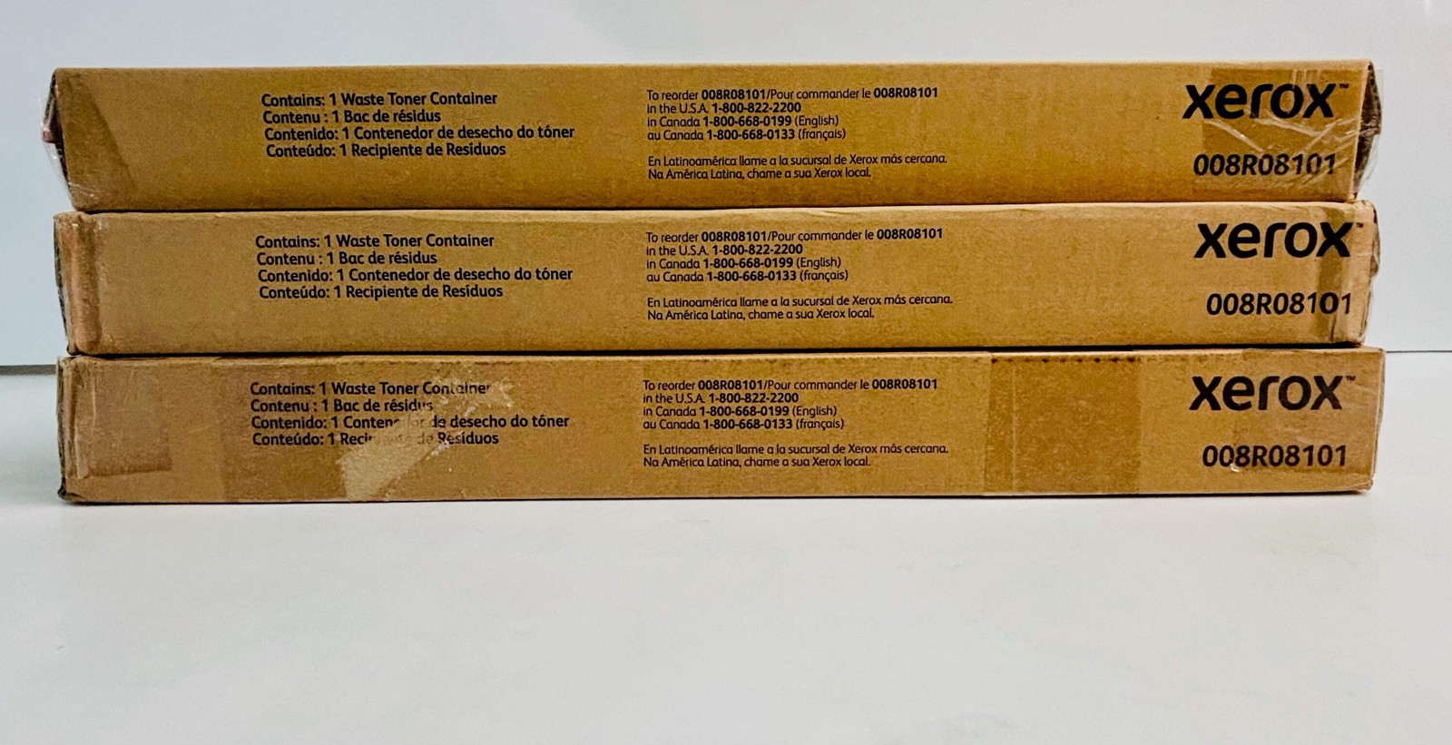 3 Genuine Xerox B8145,C8255,C8155,C8135 Waste Toner Container 008R08101