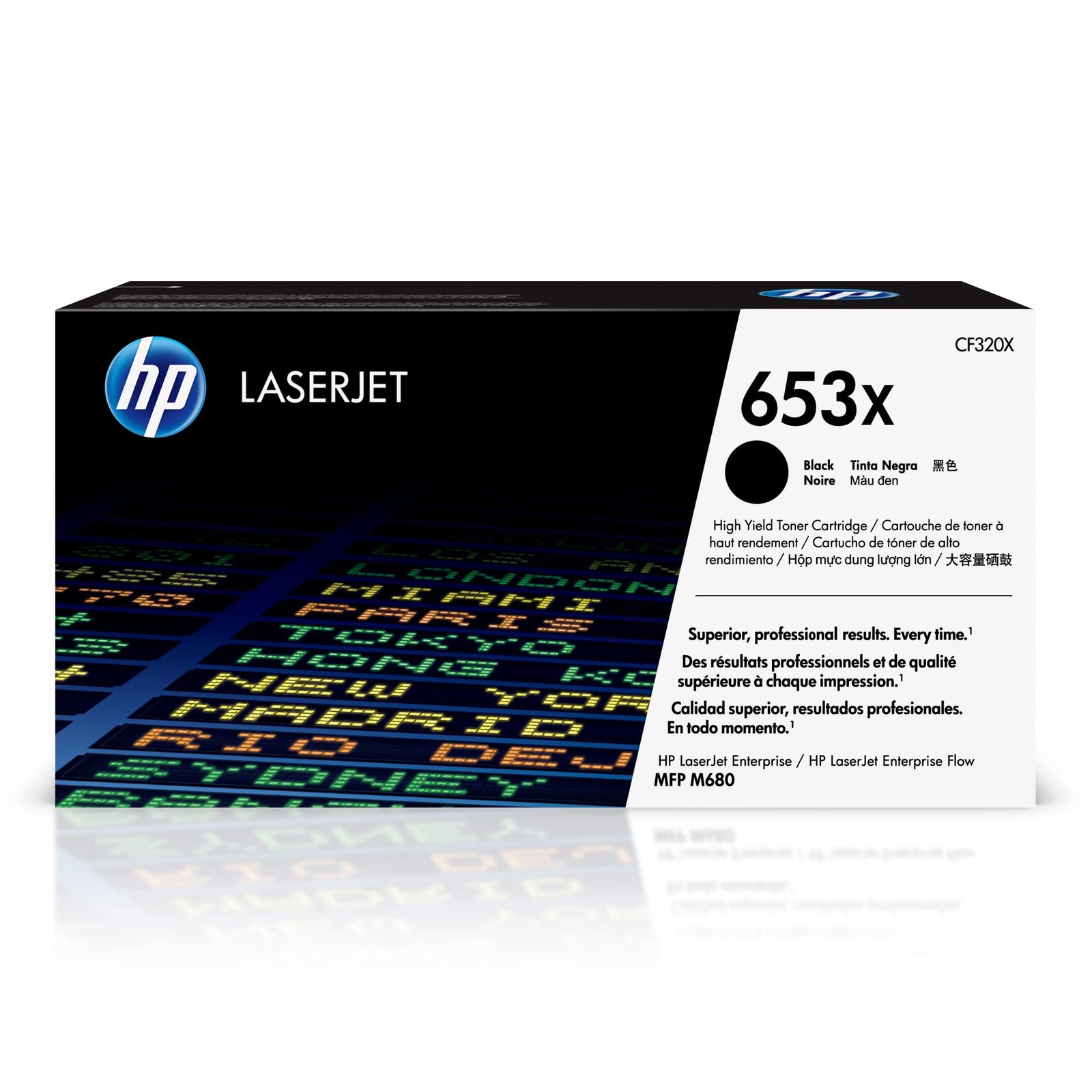 HP 653X Black High-Yield Toner Cartridge | Works Color Laserjet Enterprise MFP M