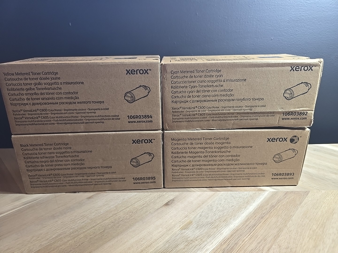 Xerox Color Toners CYMK 106R03892-3893-3894-3895 Full Set New / Sealed