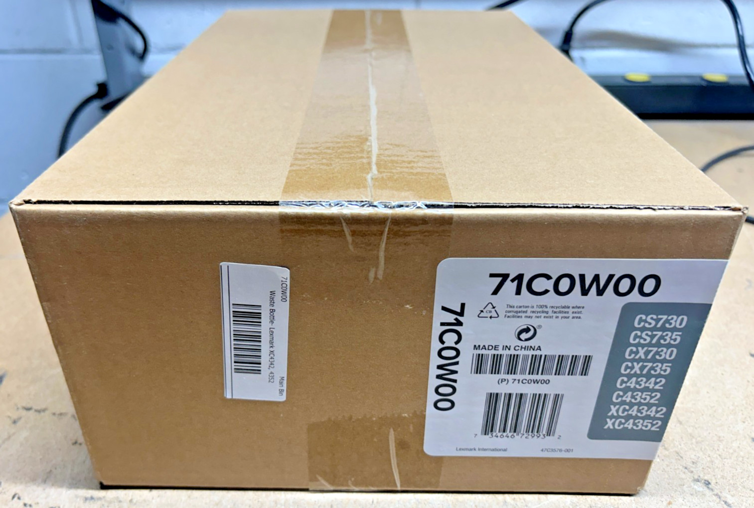 Genuine Lexmark 71C0W00 Waste Toner Container for C4342 / C4352 / CS730de