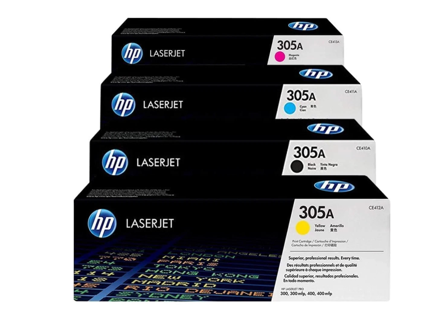 Genuine HP 305A CMYK Toner Cartridge Set OEM | Fast Ship
