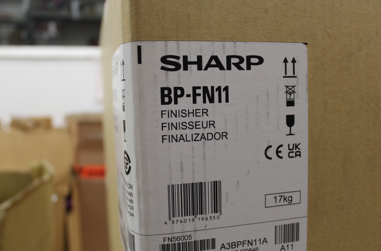 Sharp 50-Sheet Staple Inner Finisher for 26/31/36/45/55 ppm models BP-FN11
