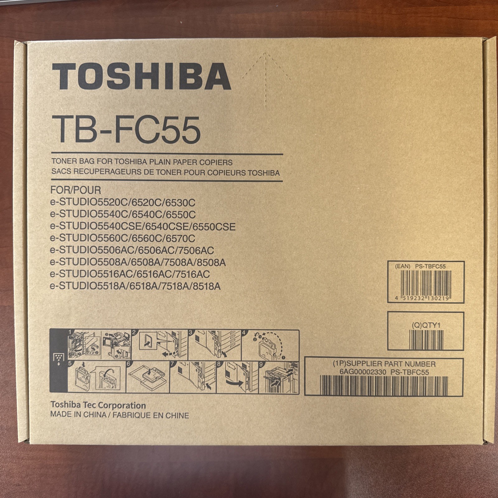 TBFC55 (TB-FC55) OEM Toshiba E5506AC,5508A,5516AC,6570 Waste Toner Container