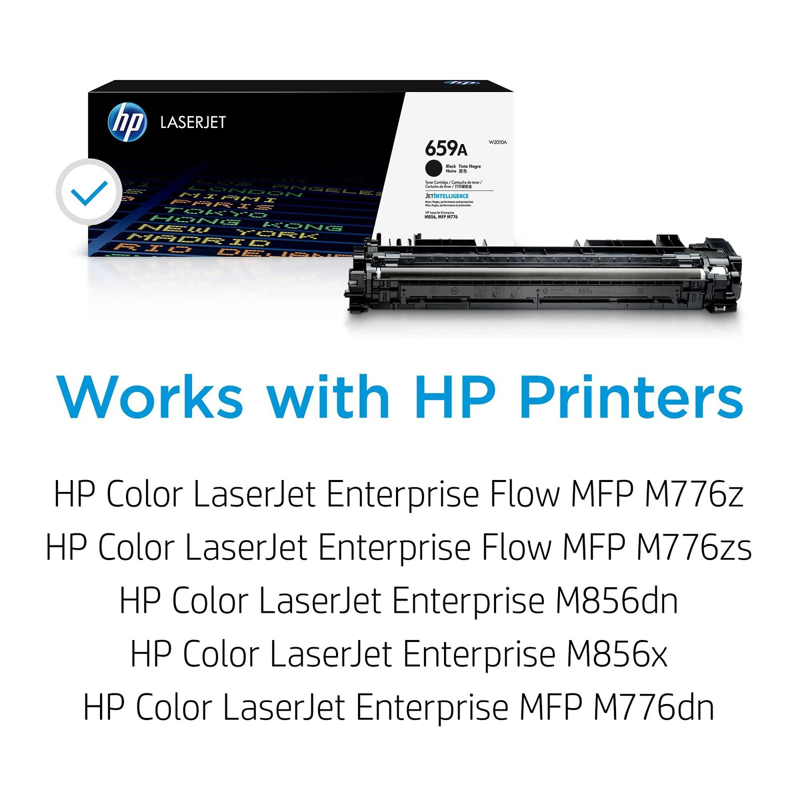 HP 659A Black Toner Cartridge | Works Color Laserjet Enterprise M856, Color Lase