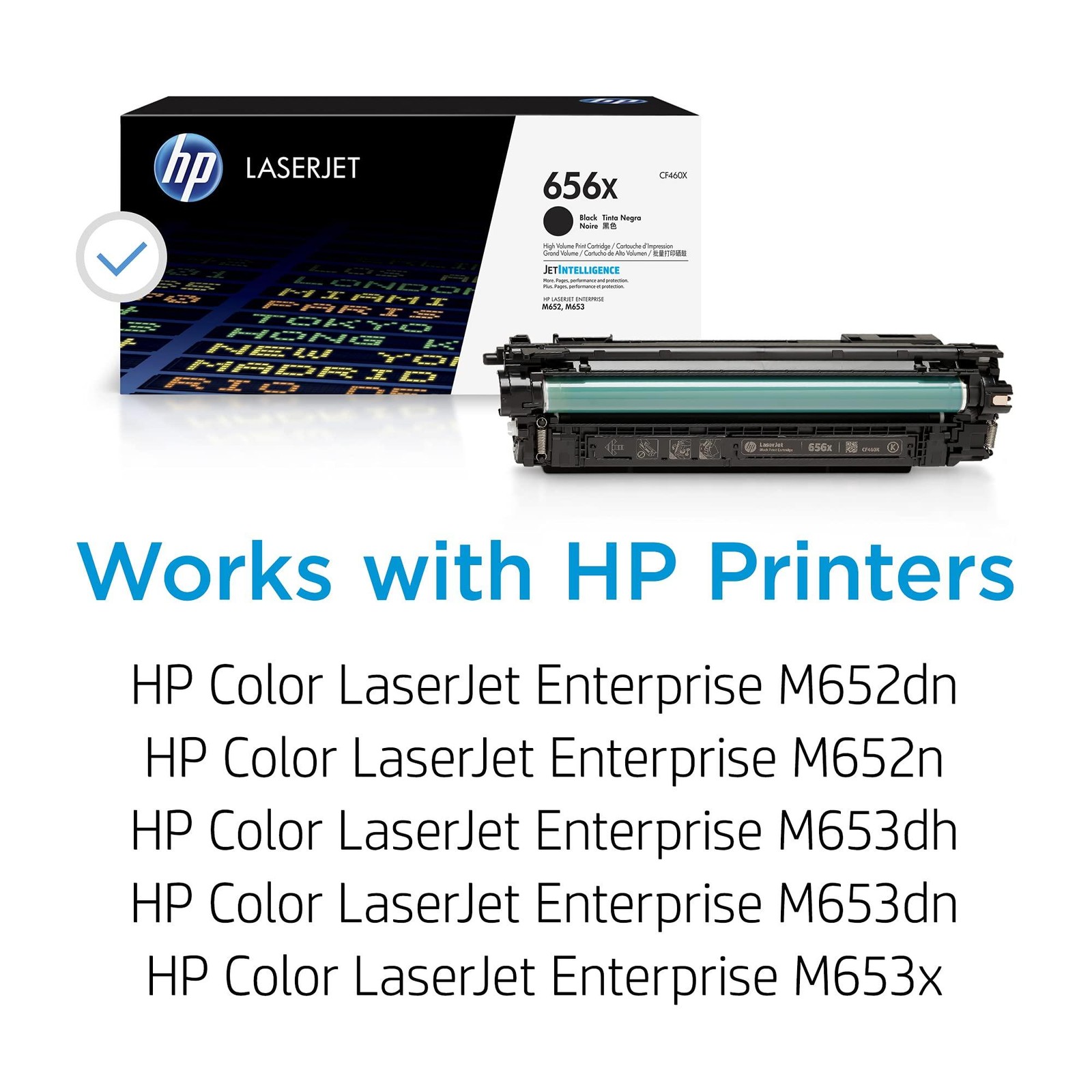 HP 656X Black High-Yield Toner Cartridge | Works with HP Color Laserjet Enterpri