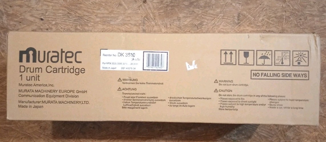 Muratec DK3510_25 Black Drum Unit 60K Yield MFX-3510 MFX-3530 New