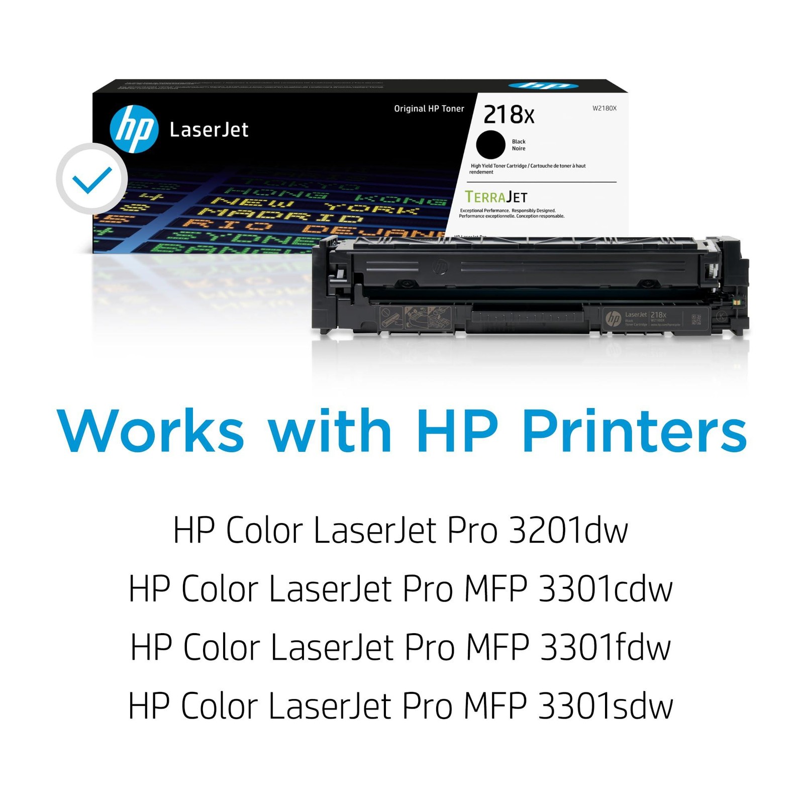 HP 218X Black High-Yield Toner Cartridge | Works with Color LaserJet Pro 3201, M