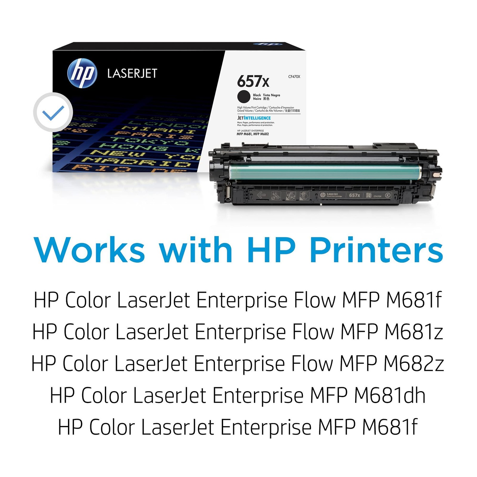 HP 657X Black High-Yield Toner Cartridge | Works Color Laserjet Enterprise MFP M