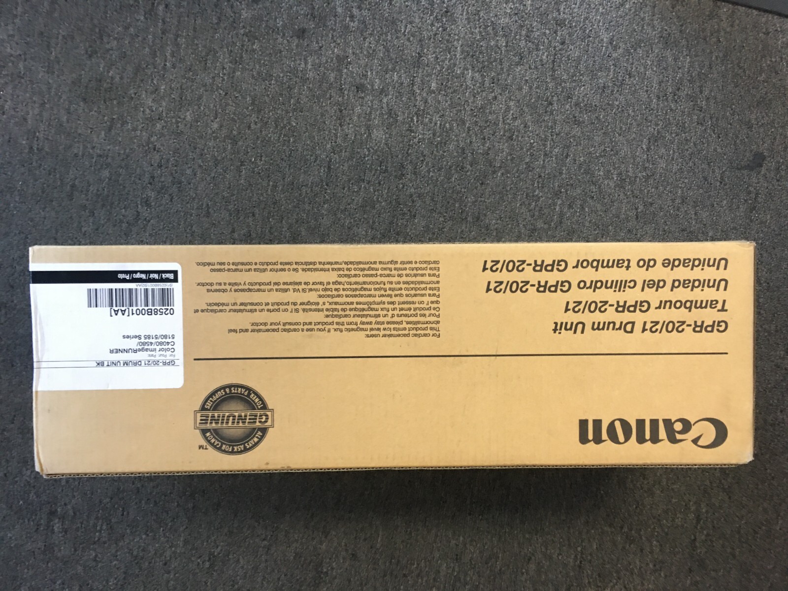 Genuine Canon 0258B001AA (GPR-20/21) Black Drum Unit OEM old stock