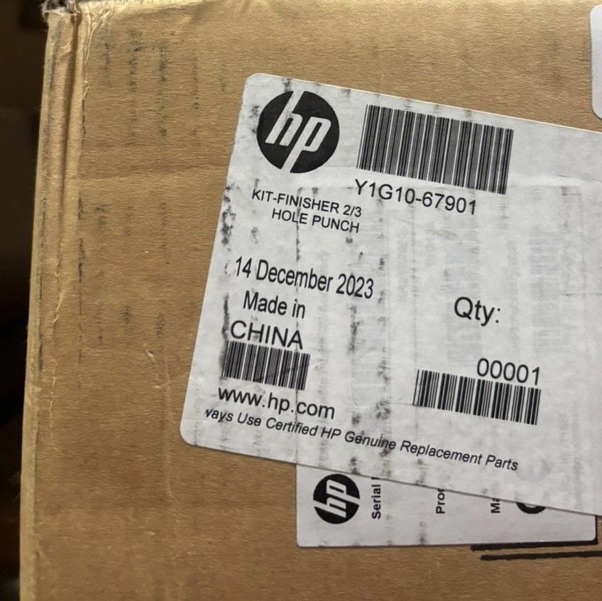 OEM HP MFP E72525, E72530 Y1G10A LaserJet Hole Punch Accessory Y1G10A-00901