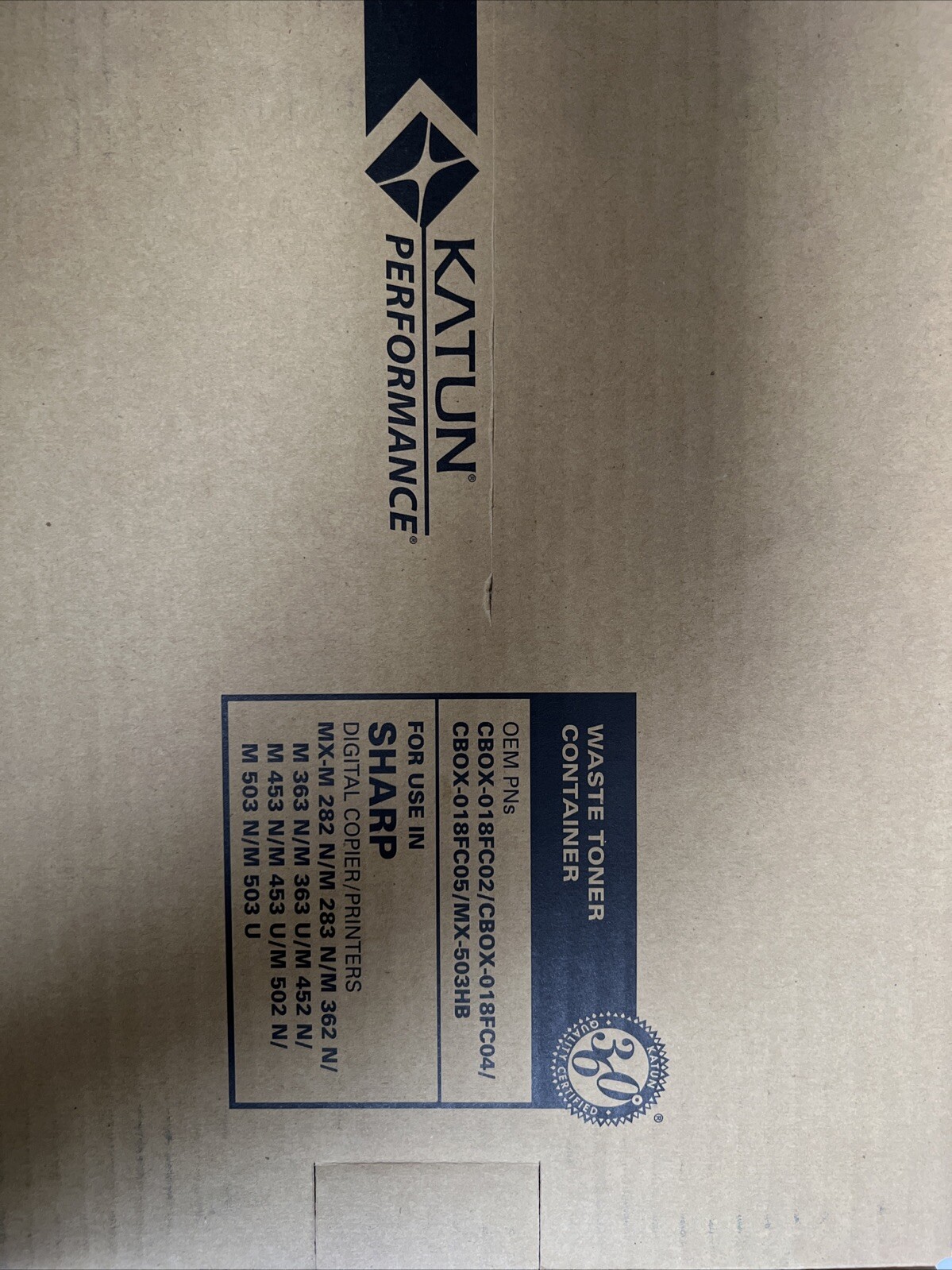Katun Waste Toner Collection Container MX-503HB, CBOX-0187FC02, PN 37872