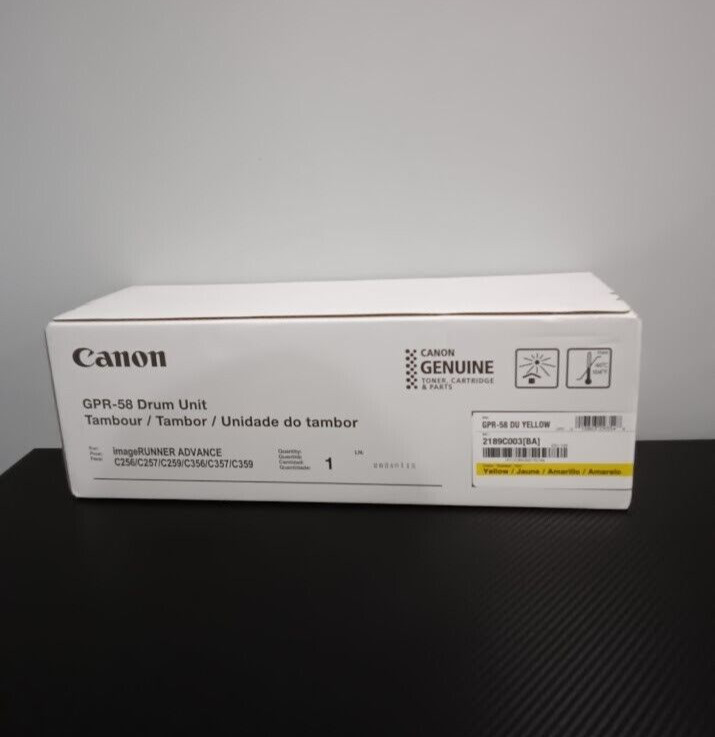 Canon GPR58 (2189C003) Yellow Drum Unit – NEW SEALED Genuine