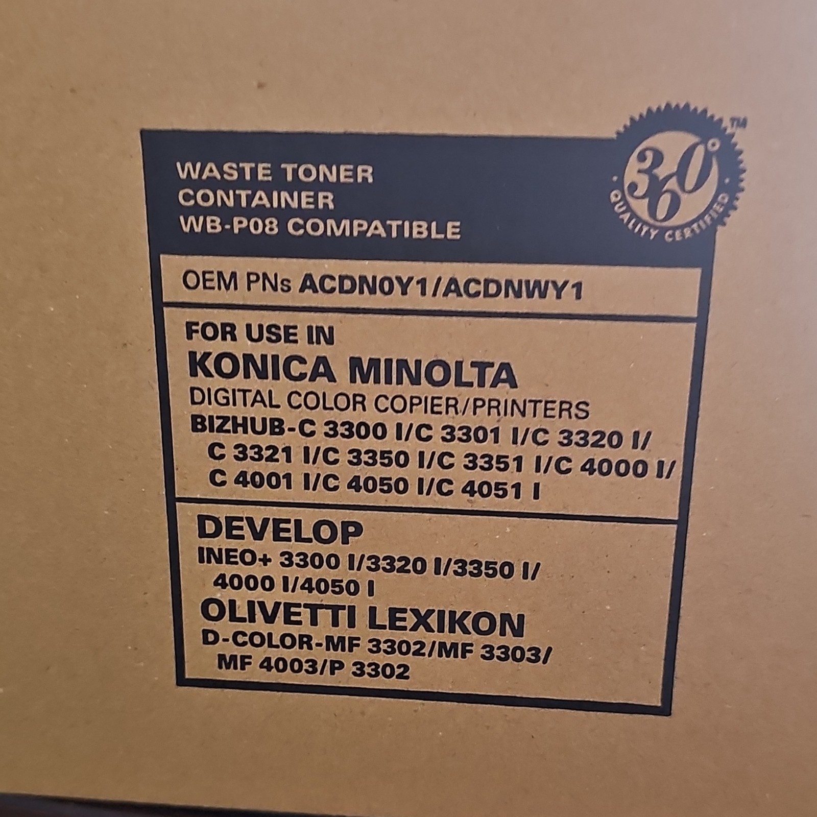 Katun Performance Waste Toner Container WB-P08 KG0286 Exp 2026-01-28