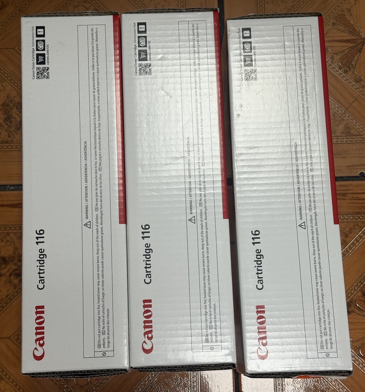 Canon 118 3 Color Set Toner Cartridge (Black,Cyan,Magenta,)