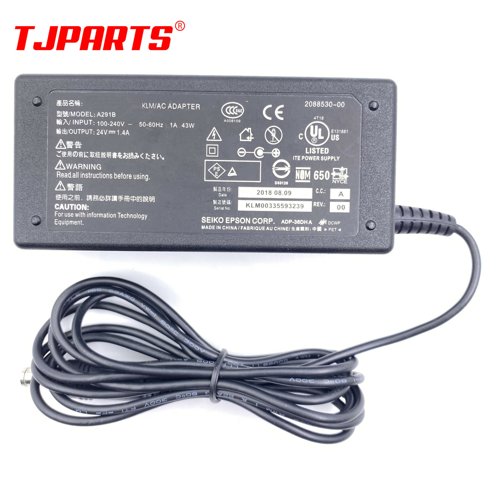 AC Adapter Charger Power Supply for Epson V500 V550 V600 V700 V750 V800 850 3170