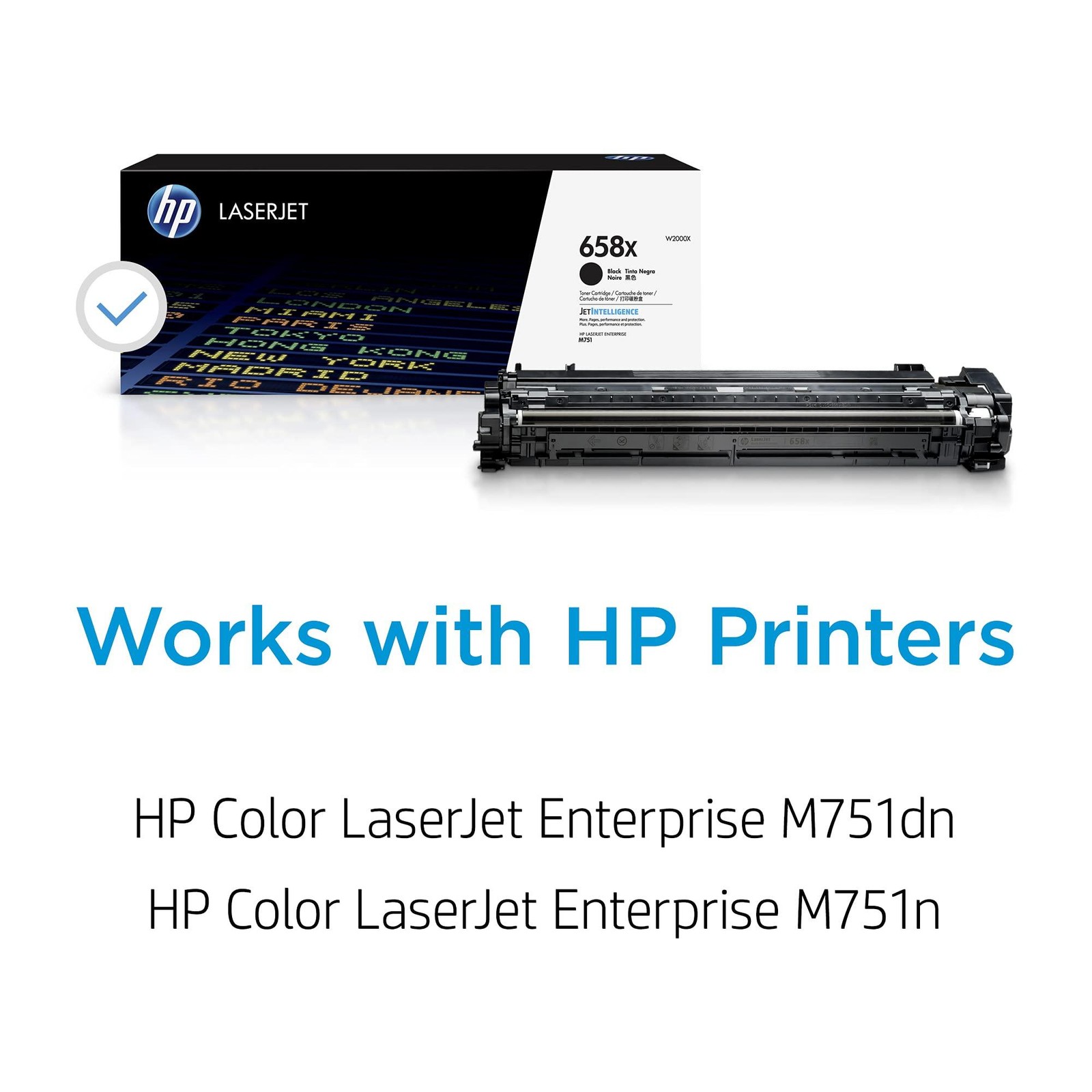 HP 658X Black High-Yield Toner Cartridge | Works Color Laserjet Enterprise M751