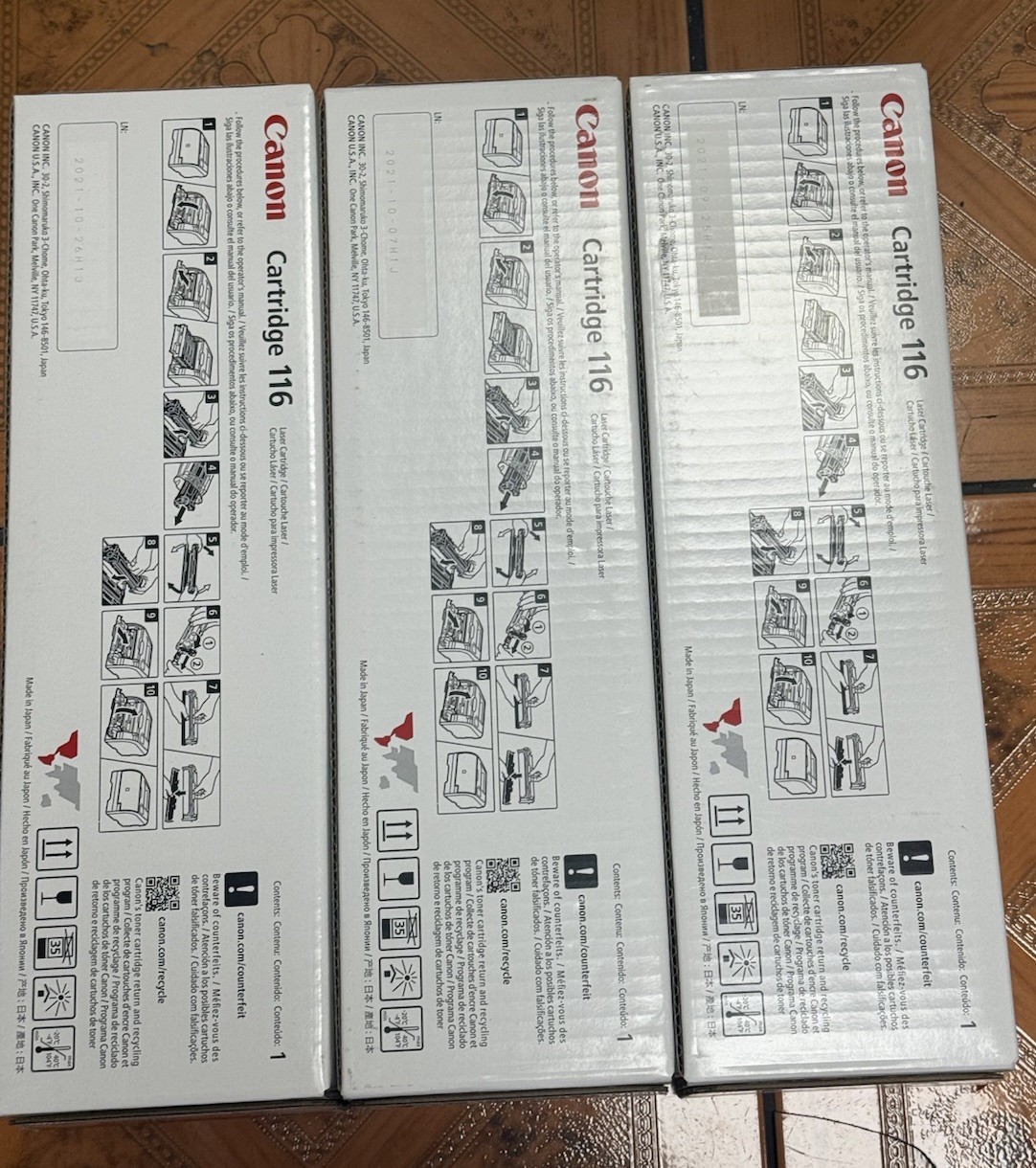 Canon 118 3 Color Set Toner Cartridge (Black,Cyan,Magenta,)