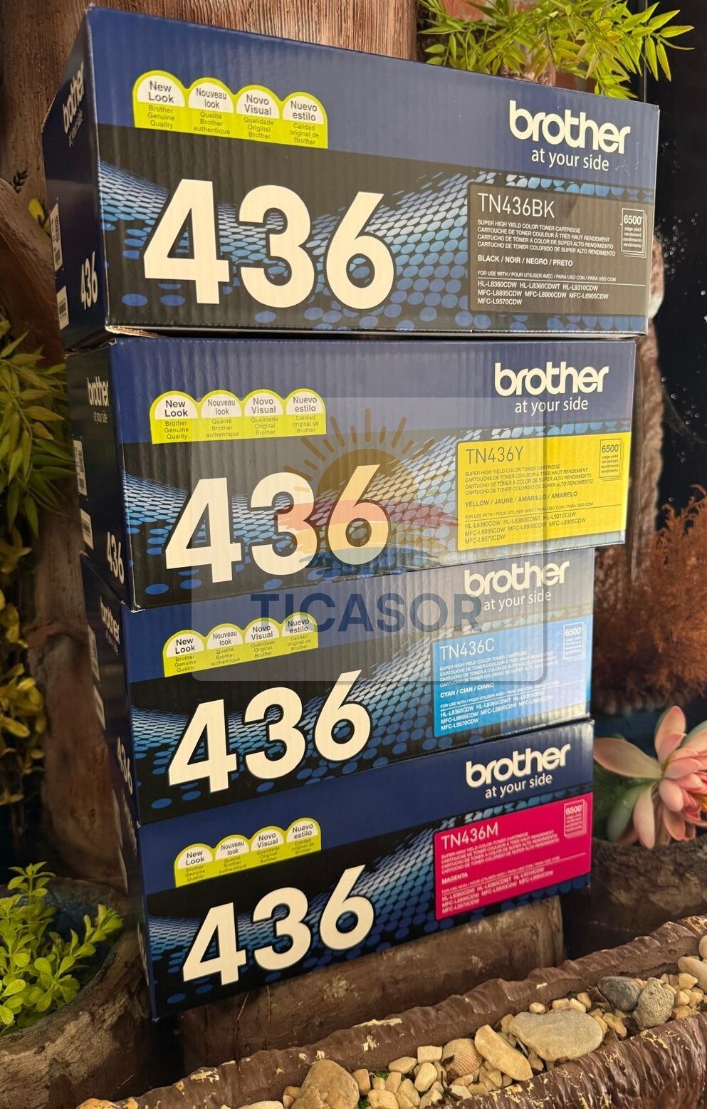 Brother TN436 Toner Cartridge Set CMYK 4 Colour