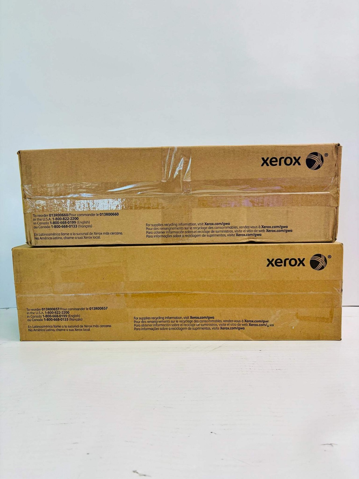 2 Genuine Xerox WorkCentre 7120, 7125 Cyan & Black Drum Unit 013R00657, 013R0066
