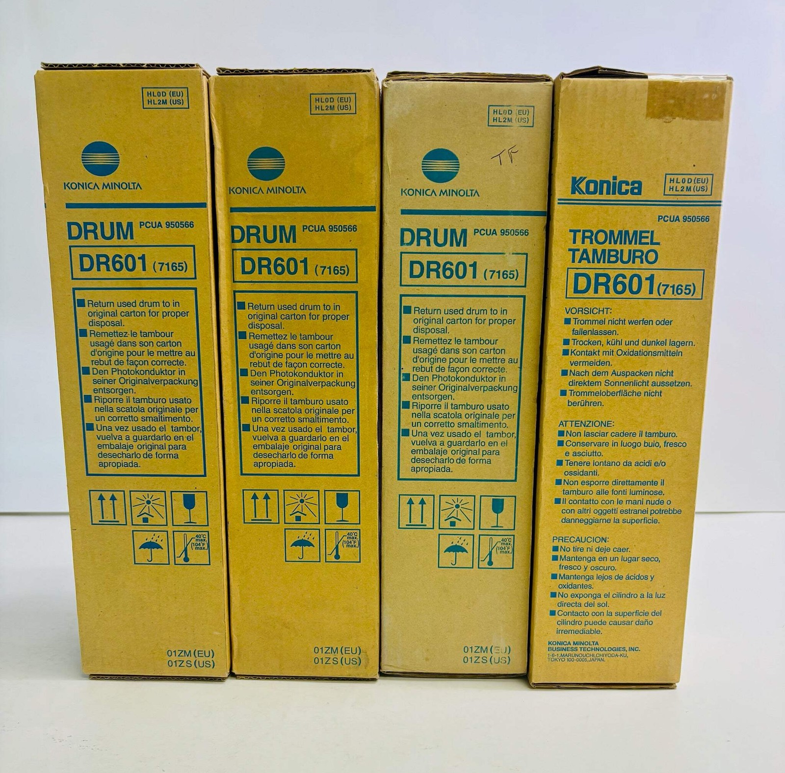 4 OEM Konica Minolta 7155,7165 Black Drum Unit PHC DR601 950566 HC2M