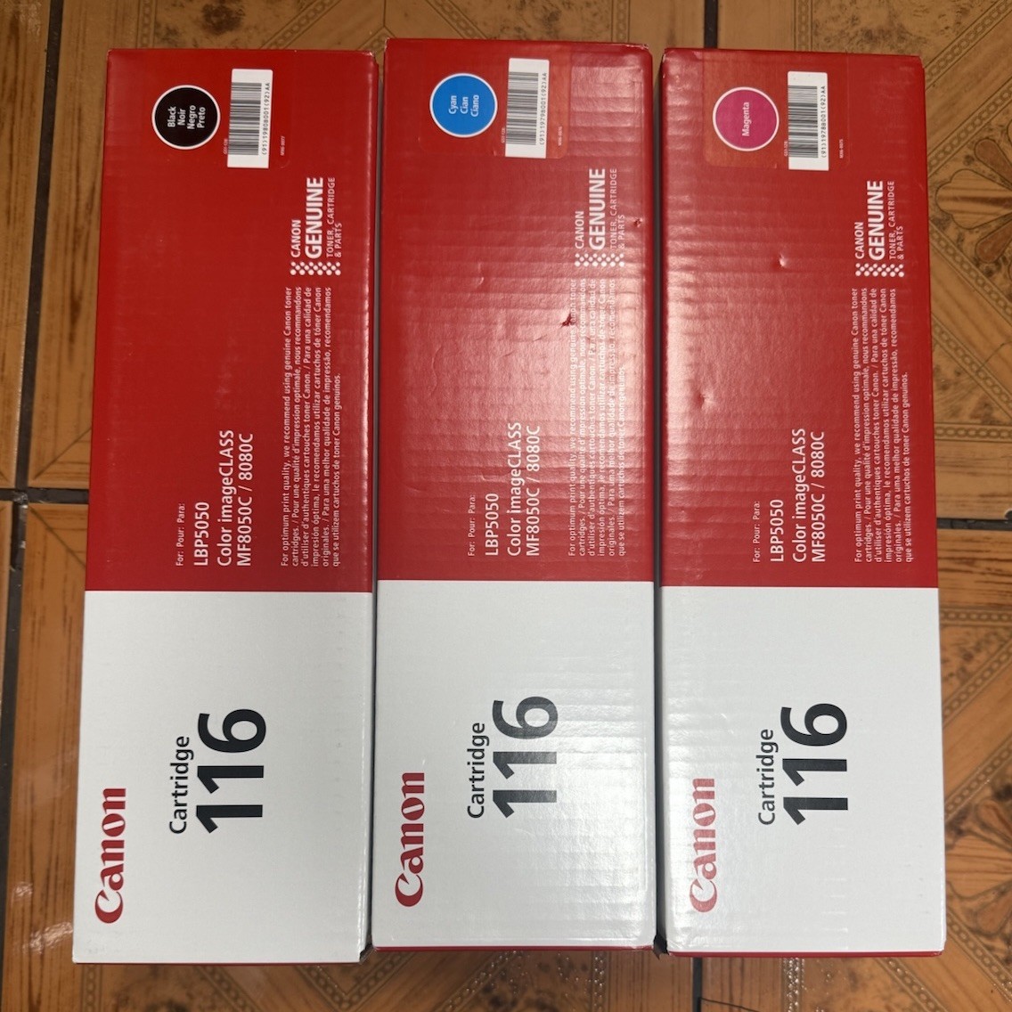 Canon 118 3 Color Set Toner Cartridge (Black,Cyan,Magenta,)