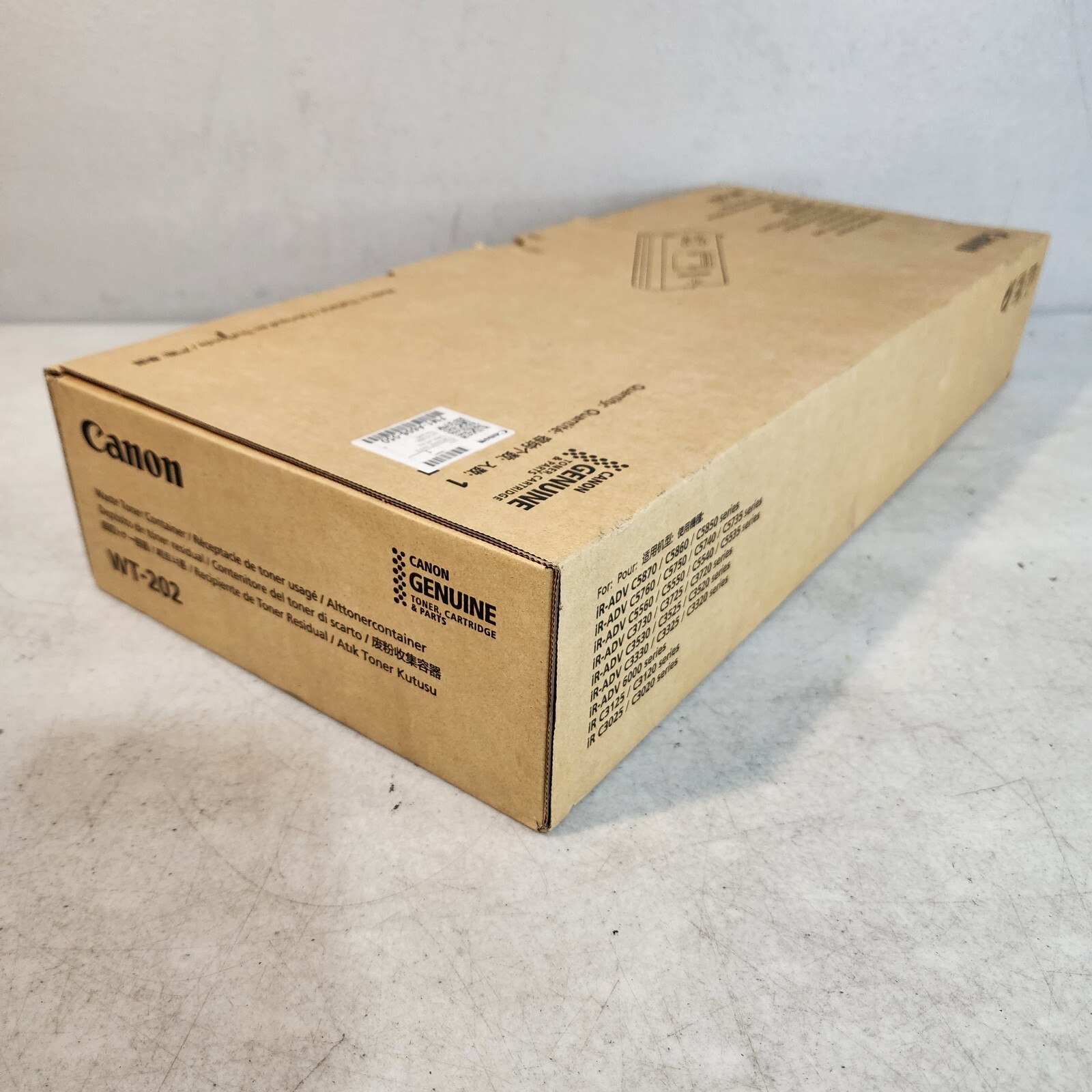 Canon WT-202 FM1-A606-050 Waste Toner Container Genuine New OEM Boxed Free Ship