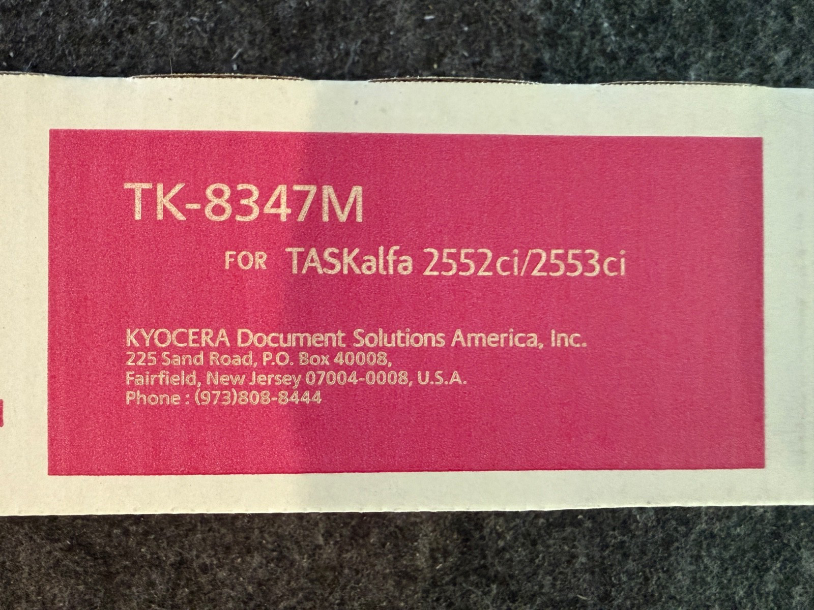 Kyocera TK-8347M Toner Kit Magenta Genuine OEM Printer Cartridge | Sealed