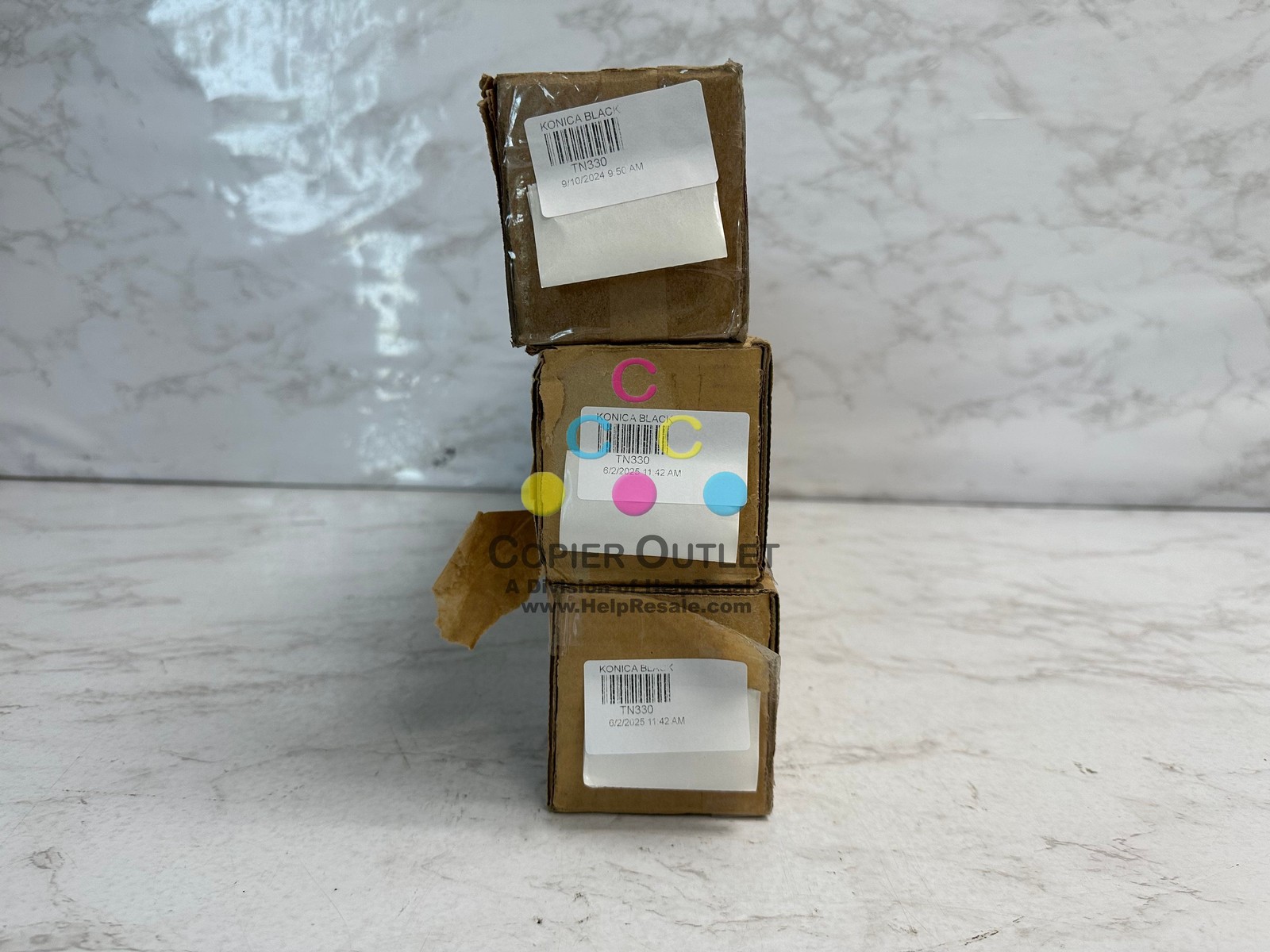 3 Cosmetic OEM Konica BH 300i,360i Black Toner Cartridges TN330, AC7A030 (Plain