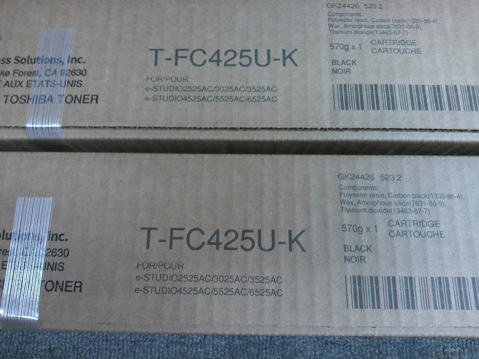 T-FC425U-K New! Genuine Toshiba (2pk) Black Toners 2525AC 3025AC 3525AC 4525AC