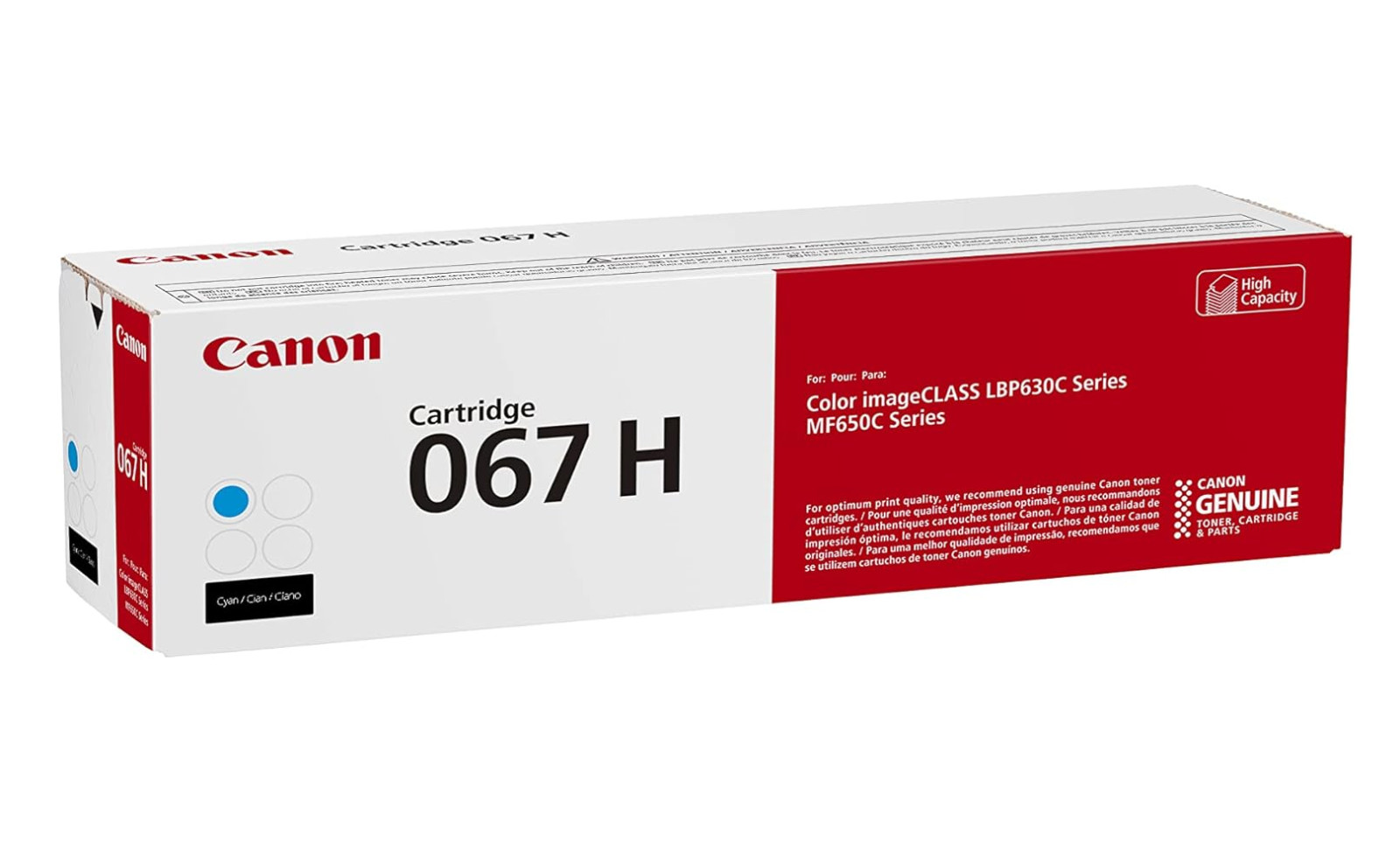 4 Color Pack Original CANON 067H Toner Set(Black-Cyan-Magenta-Yellow)-High Yield