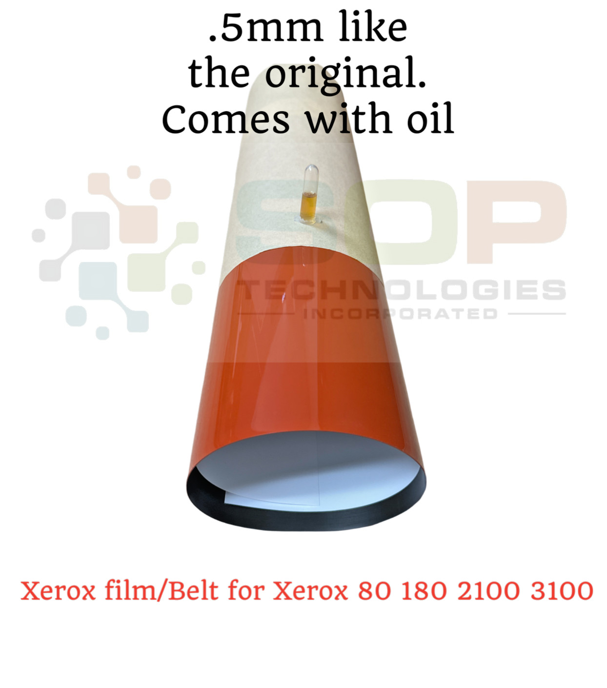 Fuser Film For Xerox Versant 80 180 2100 3100 High Quality non-OEM .5mm + Oil