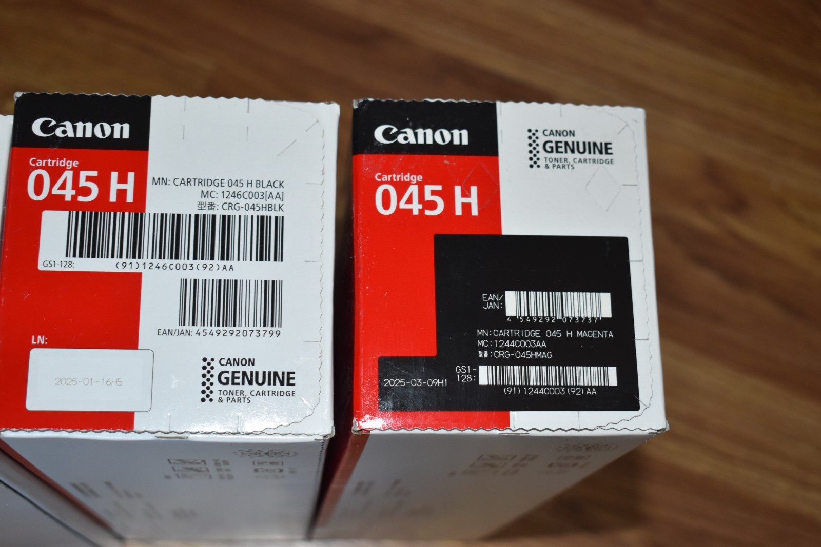 New Genuine Canon 045H (Black/C/M/Y) 4 Color Toner Set LBP612/MF632/634