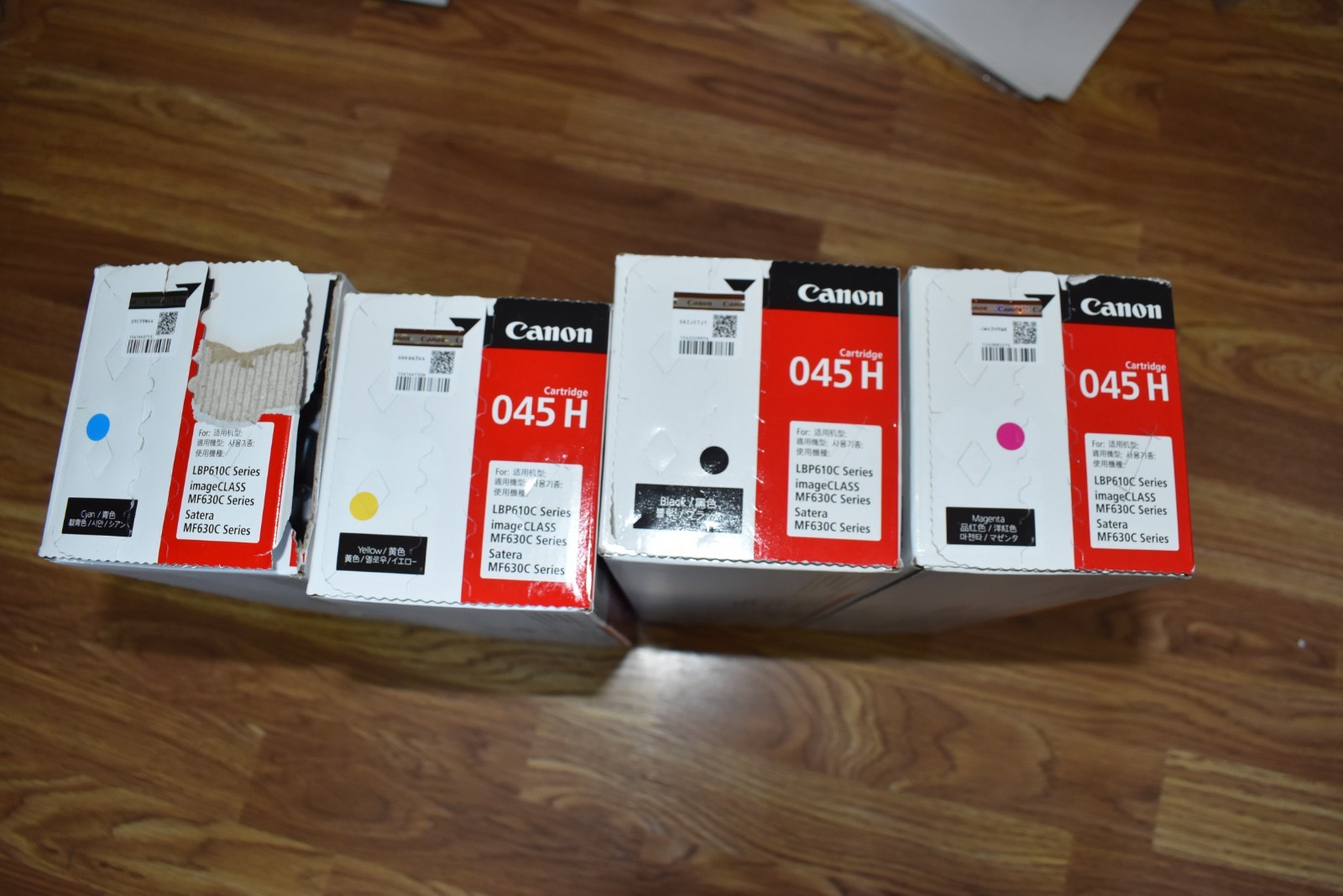 New Genuine Canon 045H (Black/C/M/Y) 4 Color Toner Set LBP612/MF632/634