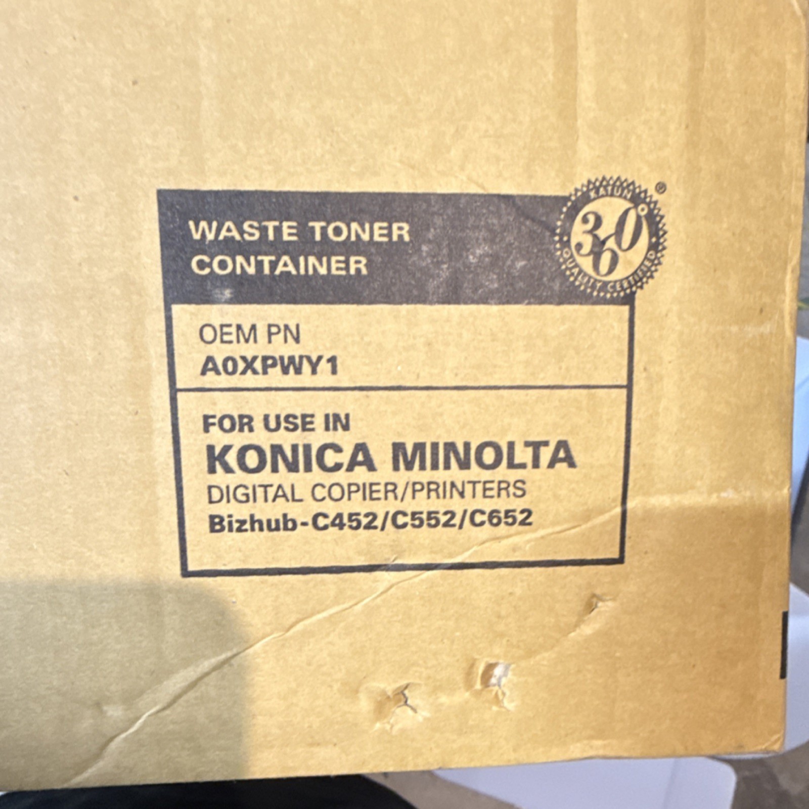 Katun Waste Toner Container A0XPWY1 for Bizhub C452 C552 C652