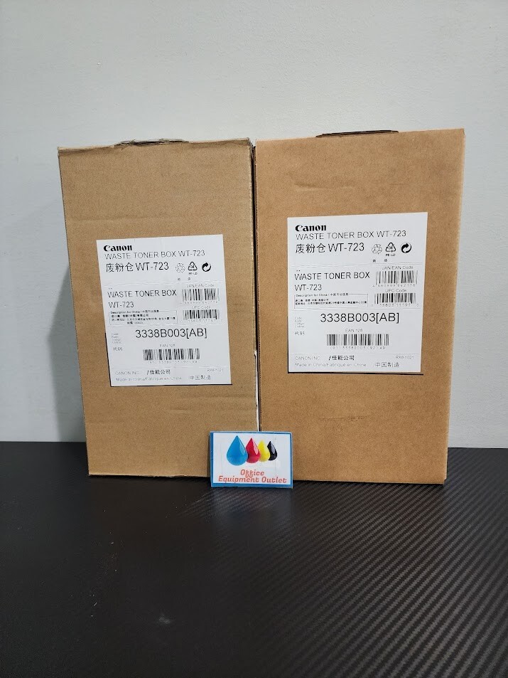 Canon WT-723 3338B003AA Waste Toner Container Lot of 2